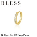 ストーンフープピアス(片耳用)【ステンレス ピアス メンズ レディース BLESS ブレス】