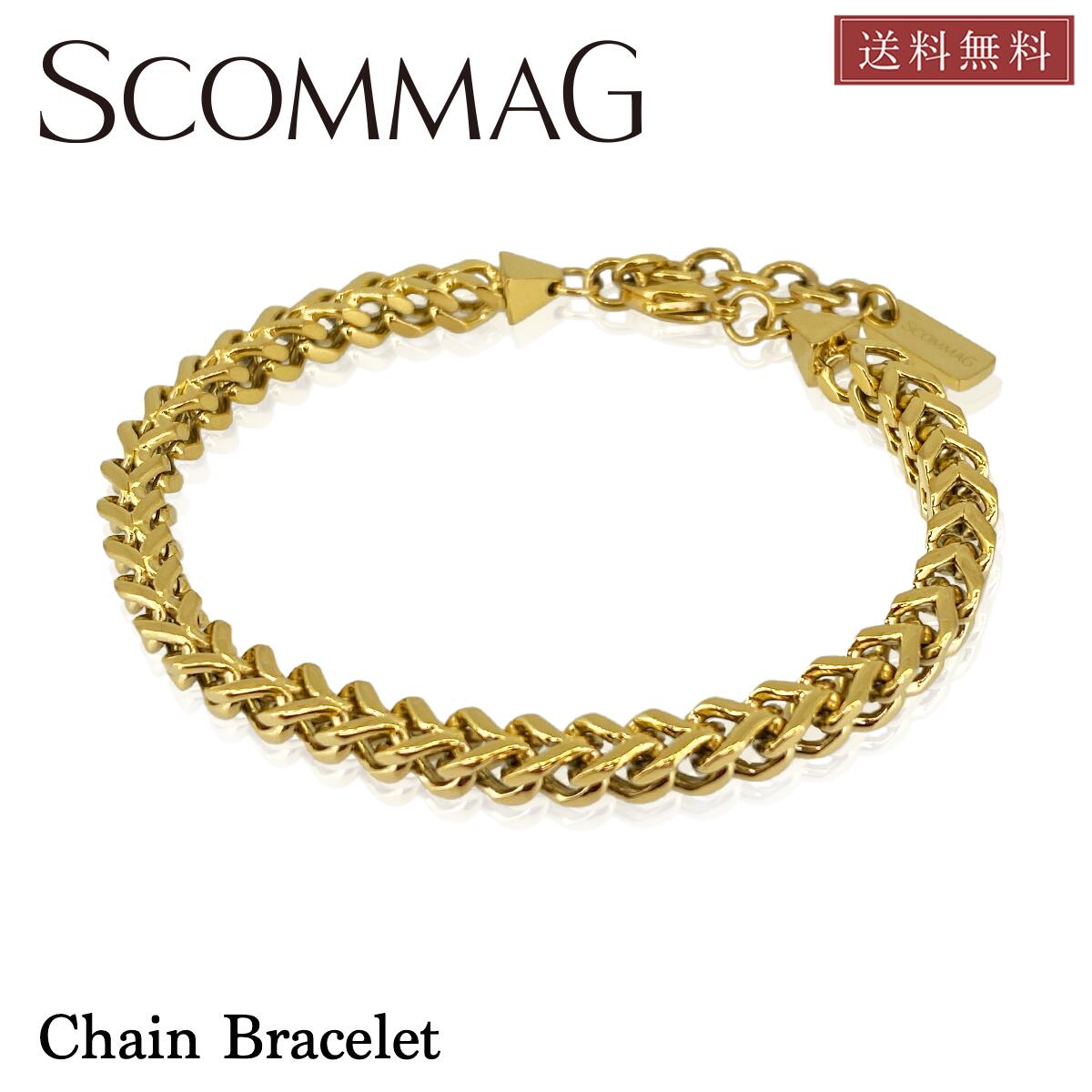 チェーンブレスレット(L)【ステンレス ブレスレット メンズ SCOMMAG エスカマジー】