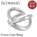 【10%OFFクーポンあり】クロスラインリング【SCOMMAG】