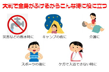 全身拭けるスーパーロングウェットタオル スキット90 超厚手 長期保存 全身 制汗 キャンプ 登山 スポーツ 非常時 アウトドア 断水 入浴 介護