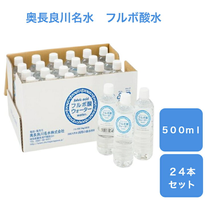 フルボ酸水　500ml×24本×1ケース　天然水　鉱水　デトックス　清涼飲料水　健やかな体　ミネラル　自然　高賀の森水使用　奥長良川名水　フルボ酸ウォーターのサムネイル