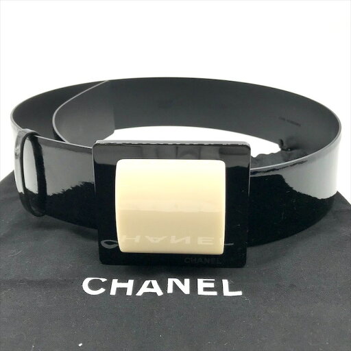 【中古】保管品 CHANEL シャネル パテント レザー ベルト 服飾小物 ブラック ホワイト 36 m11282 【中古】保管品 CHANEL シャネル パテント レザー ベルト 服飾小物 ブラック ホワイト 36 m11282