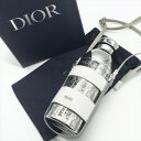 【中古】美品 Dior HOMME ディオール オム ショルダー ストラップ 付き オブリーク ステンレス ボトル 水筒 AQUA ウォーター タンブラー k3...