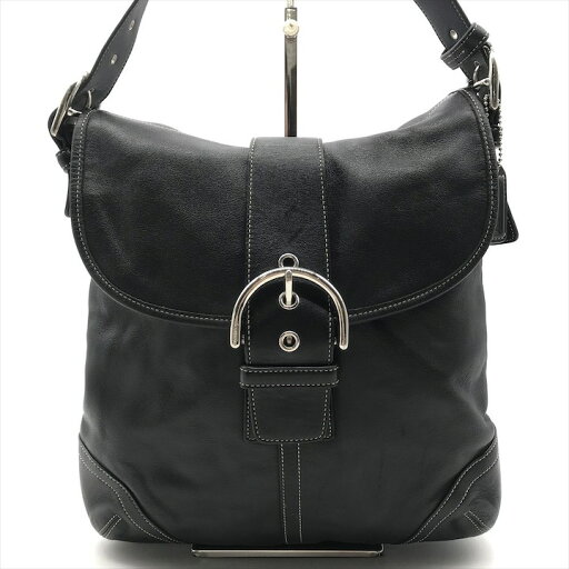 【中古】良品 COACH コーチ レザー シルバー金具 ショルダー バッグ ブラック レディース ブランド 鞄 a6337 【中古】良品 COACH コーチ レザー シルバー金具 ショルダー バッグ ブラック レディース ブランド 鞄 a6337