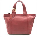 【中古】良品 COACH コーチ レザー ゴールド金具 ハンド バッグ レッド レディース ブランド 鞄 k4395