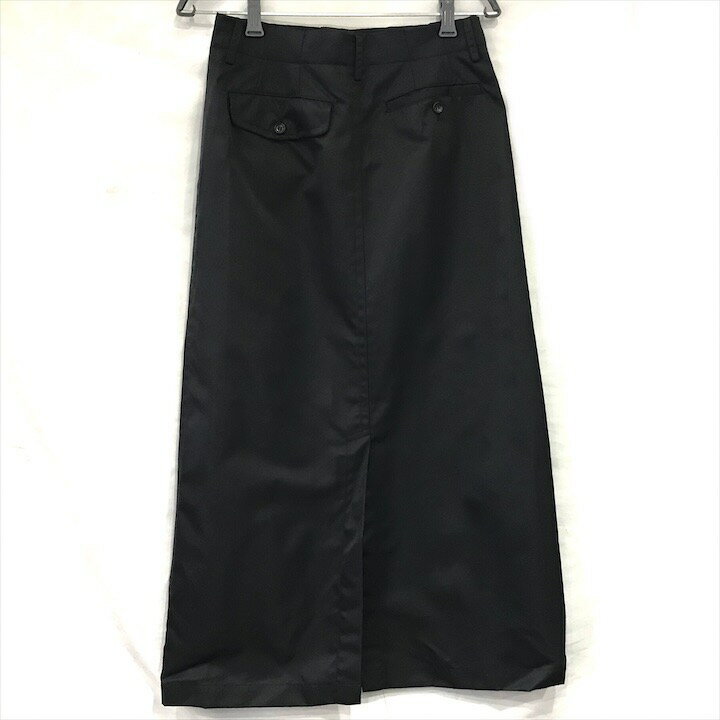 【中古】美品 COMME des GARCONS コムデギャルソン ナイロン ロング スカート レディース M ブラック m13998