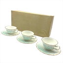 【中古】美品 Noritake BONE CHINA ノリタケ食器 アメリカンカラーシリーズ カップ ソーサー 食器 6点セット m14092