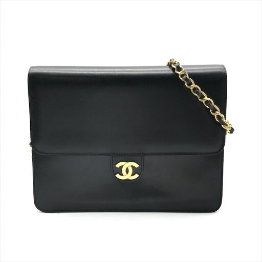 【中古】美品 CHANEL シャネル ココマーク プッシュロック カーフスキン チェーン ショルダー バッグ カバン 鞄 ブラック a7865 【中古】美品 CHANEL シャネル ココマーク プッシュロック カーフスキン チェーン ショルダー バッグ カバン 鞄 ブラック a7865