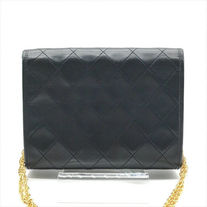 【中古】良品 CHANEL シャネル ココマーク ミニマトラッセ チェーン ショルダー バッグ ポーチ ブラック m14149