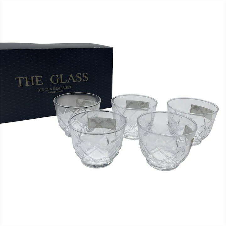 【中古】保管品 THE GLASS アイスティー グラス 5点 セット ガラス 日本製 食器 m14 ...