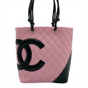 【中古】美品 CHANEL シャネル ココマーク マトラッセ ラムスキン カンボン ハンド トート バッグ ピンク ブランド カバン 鞄 k5203