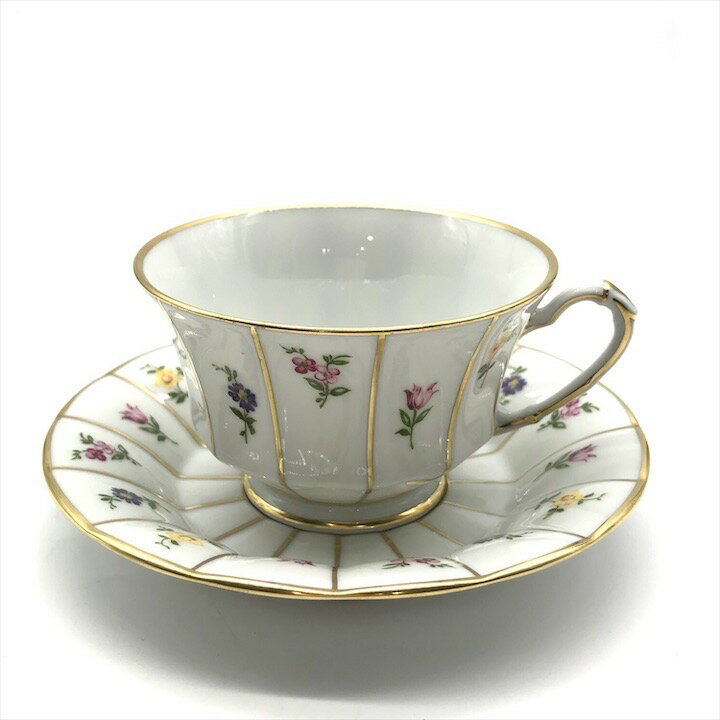 新品未使用 FURSTENBERG フェルステンベルグ ミルフルール カップ & ソーサー 1客 食器 花柄 金縁 洋食..