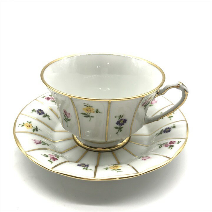 新品未使用 FURSTENBERG フェルステンベルグ ミルフルール カップ & ソーサー 1客 食器 花柄 金縁 洋食..