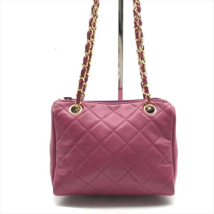 【極美品】CHANEL アイウェアケース ピンク チェーンショルダーバッグ CHANEL ハンドル付 チェーンウォレット ピンク キャビア (CHANEL