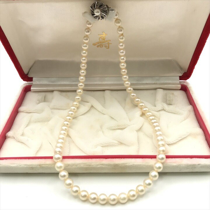 【中古】未使用品 あこや真珠 パール 本真珠 シルバー刻印 6.5mm 照り良好 レディース ファッ