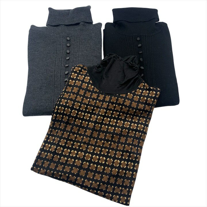 Rakuten - 【中古】良品 DoCLASSE ドゥクラッセ タートルネック ニット トップス レディース 洋服 秋服 ファッション 3点セット m14831