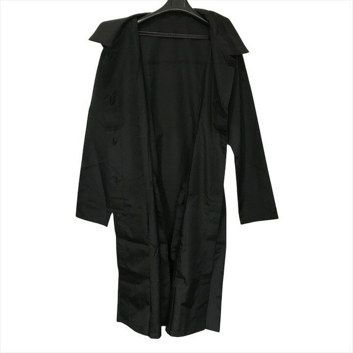 【中古】未使用 dewelry 朝倉染布株式会社 レインコート ブラック 超撥水 3シーズン コート レディース Mサイズ ファッション アパレル m14888