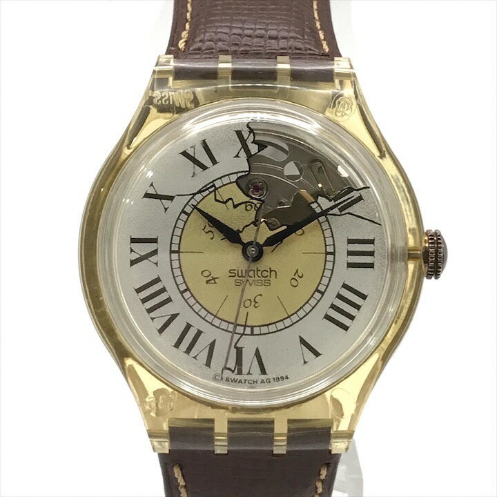 【中古】超美品 SWATCH スウォッチ オートマティック 自動巻き 腕時計 23石 ウォッチ Watch ブランド ファッション 小物 服飾 c190