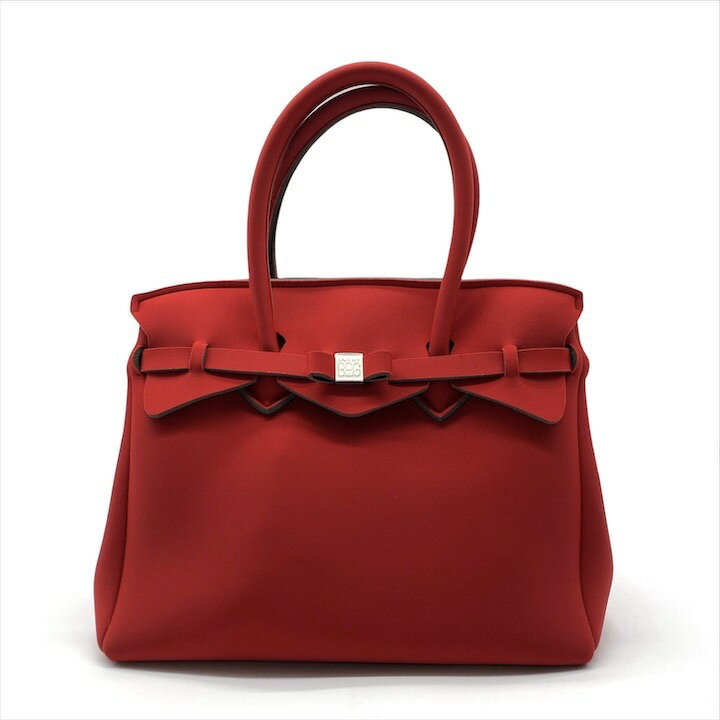 【中古】未使用 SAVE MY BAG セーブマイバッグ トート バッグ 肩掛け ミス プラス 軽量 レッド ウエッ..