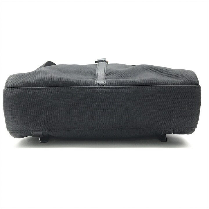 【中古】美品 GUCCI グッチ ナイロン キャンバス レザー ジャッキー シルバー金具 リュック レディース ファッション 鞄 かばん ブラック r745