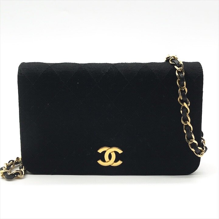 みかさま専用です☆シャネル 美品 コットン マトラッセ ブラック CHANEL（シャネル） マトラッセ ブラック 黒 ゴールド金具 ラムスキン