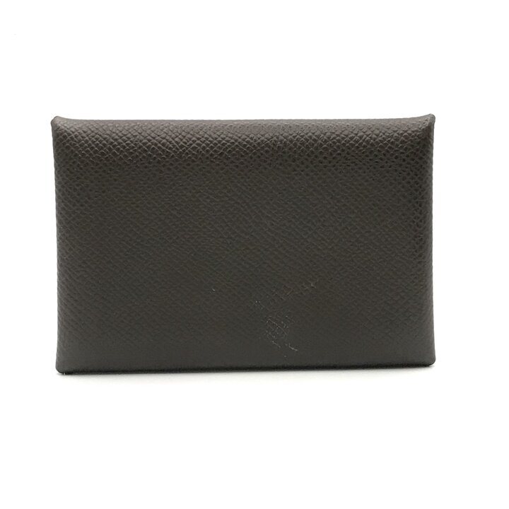 BEGINSELLの【中古】美品 HERMES エルメス カルヴィ エプソン カードケース レザー ブラウン B刻印 ブランド 小物入れ 名刺入れ メンズ k7672｜アングル2