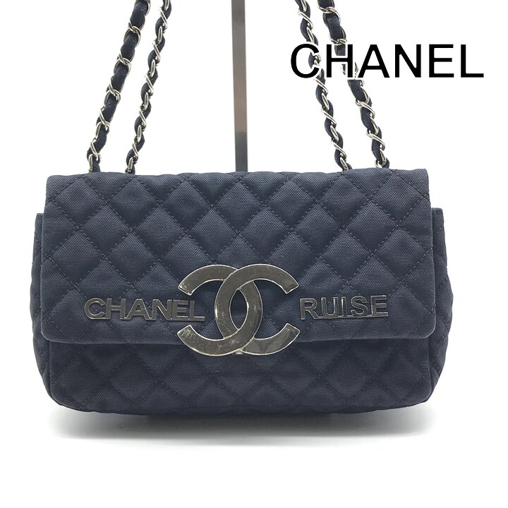 極 美品 シール有 12番台 CHANEL シャネル クルーズコレクション マトラッセ ココマーク キャンバス ショルダーバッグ アイボリー 415-9 CHANEL - 極 美品 シール有 12番台 CHANEL シャネル クルーズ