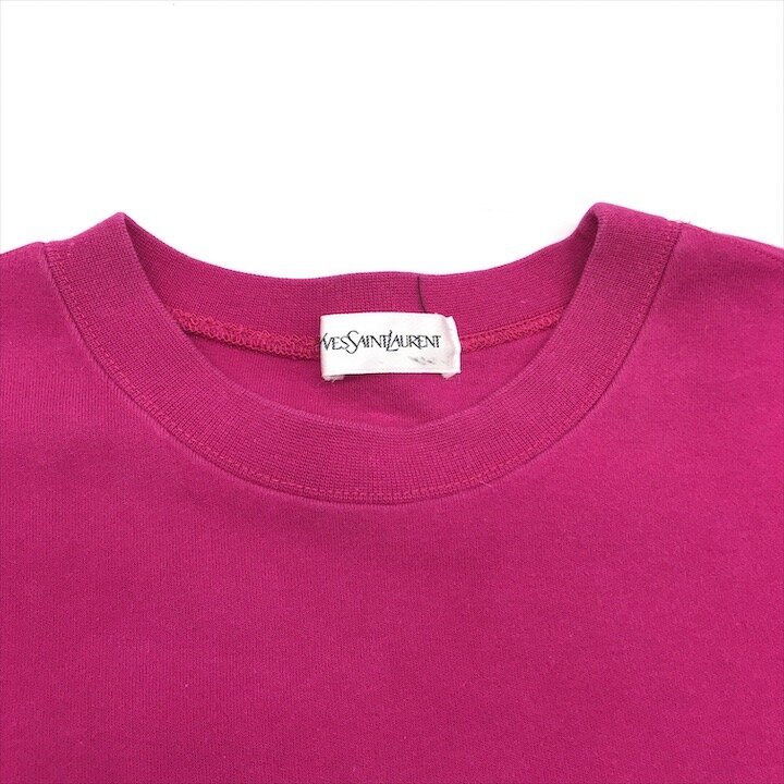 【中古】良品 YVES SAINT LAURENT イヴサンローラン YSL スウェット 長袖 Mサイズ 綿100％ ピンク ブランド ファッション レディース c303 msfactory555-10015210 BEGINSELL サンプル画像3