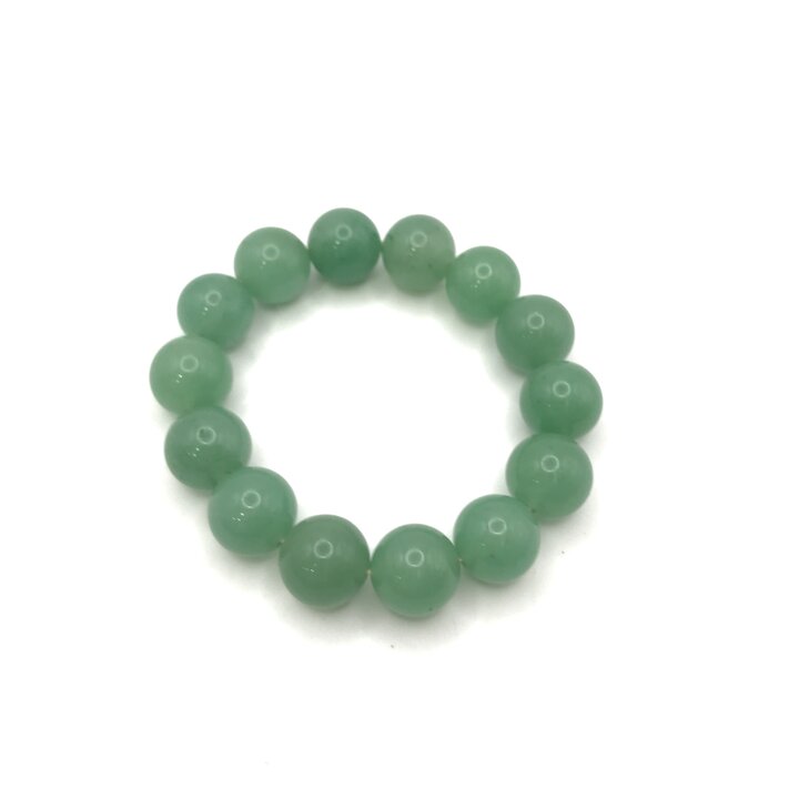 Other - 【中古】超美品 翡翠 ヒスイ 天然石 大玉 ストーン ブレスレット アクセサリー 14mm 総重量56.4g レディース グリーン パワーストーン m15575