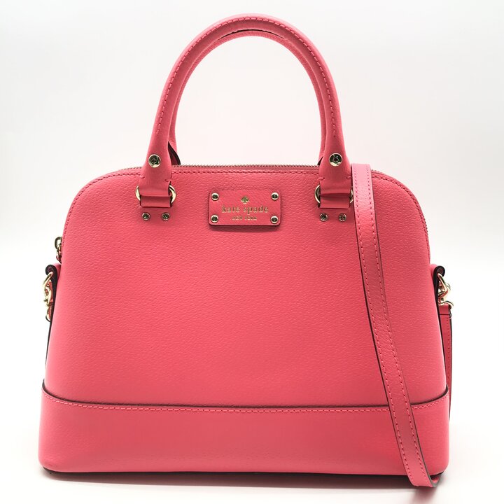 KATE SPADE - 【中古】美品 kate spade ケイトスペード 2WAY ハンド ショルダー バッグ レザー ピンク レディース ブランド 鞄 かばん r1276