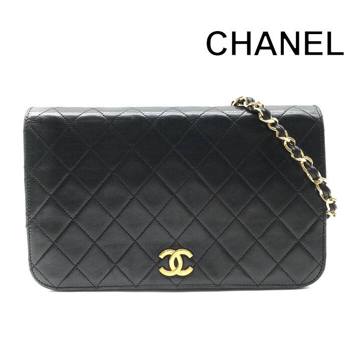 Rakuten - 【中古】良品 CHANEL シャネル ココマーク マトラッセ プッシュロック チェーン ショルダー バッグ ブラック レディース ブランド カバン BAG a12799