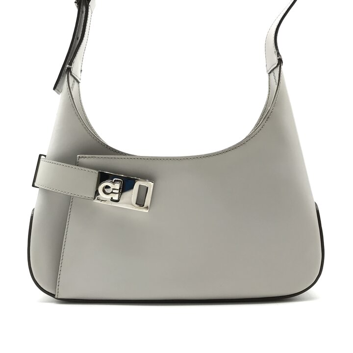 Rakuten - 【中古】美品 Ferragamo フェラガモ ガンチーニ レザー ミニ ハンド ショルダー バッグ ブランド カバン BAG r1582