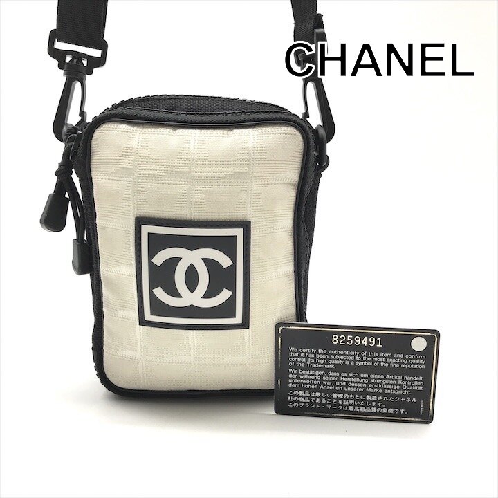 乐天商城 - 【中古】良品 CHANEL シャネル ココマーク スポーツライン 2WAY ウエスト ショルダー バッグ ホワイト ブランド カバン BAG tm146