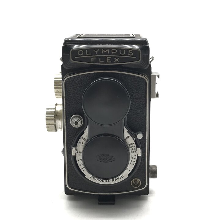 【中古】OLYMPUS FLEX オリンパス フレックス レトロ 二眼レフ カメラ ii型 3.5 SEIKOSHA-RAPID ブラック m15868