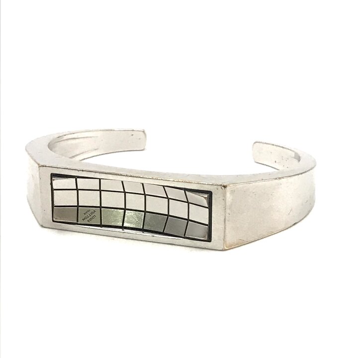 【中古】良品 LOUIS VUITTON ヴィトン バングル メンズ ヴィンテージ ファッション小物 ブランド アクセサリー シルバー r2437