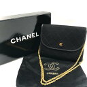 【中古】CHANEL シャネル ココマーク コットンジャージ ミニマトラッセ プッシュロック チェーン ショルダー バッグ 良品 M10328