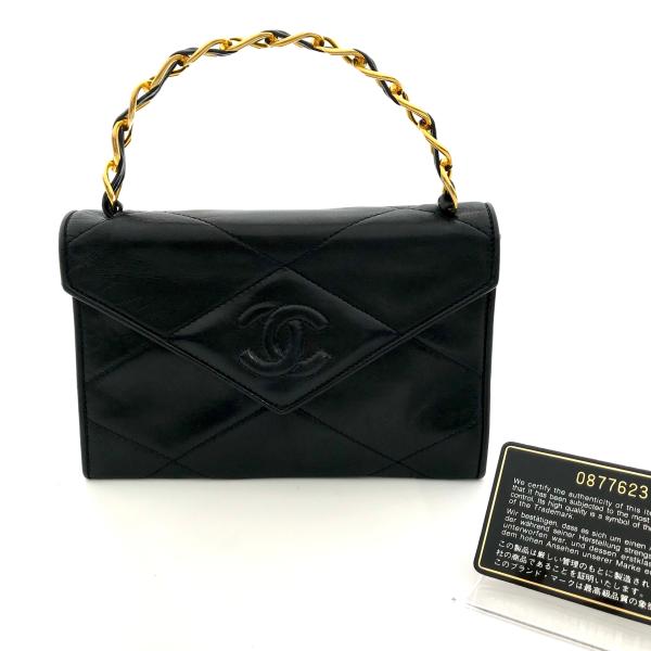 Other - 【中古】CHANEL シャネル チェーン ハンド バッグ ココマーク ブラック 良品 M10373