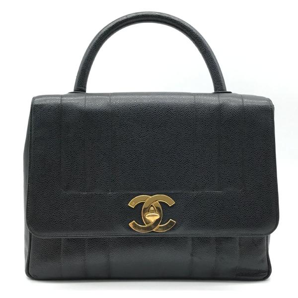 【中古】CHANEL シャネル キャビアスキン マドモアゼル ハンド バッグ 良品 M8256 ス07