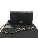 【中古】CHANEL シャネル ココマーク ミニマト プッシュロック チェーン ショルダー バッグ ブラック 良品 m11693m