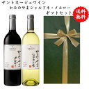 【送料無料】【のし対応】山梨県 ワイン セット 750 ml × 2本 飲み比べ プレゼント 母の日 お祝い 父の日 結婚 昇進 就職 退職 内 祝い 記念日 古希 贈答用 ギフト特集 お酒 国産 山梨 サントネージュ 熨斗 山梨市 赤白ワイン シャルドネ メルロー