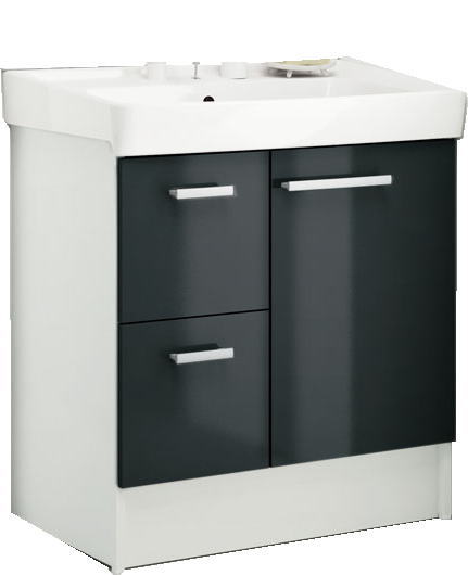 ◆LIXIL INAX 洗面台 洗面化粧台 オフト 化粧台本体 間口750mm シングルレバー洗髪シャワー水栓 プッシュワンウェイ式 ※ハイグレード仕様 【 FTV2H-755SY-W 】【送料無料】【MSIウェブショップ】