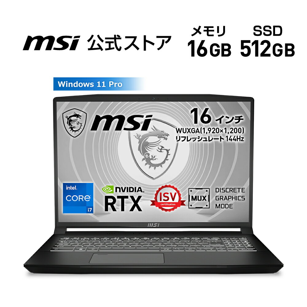 Core i7-13700H/NVIDIA RTX A1000 6GB Laptop GPU/16GB/512GBM.2 NVMe/2.29kg/6֡JEITA 2.0/16/Windows 11 Pro/ΡPC/CreatorPro-M16-B13VI-2417JP