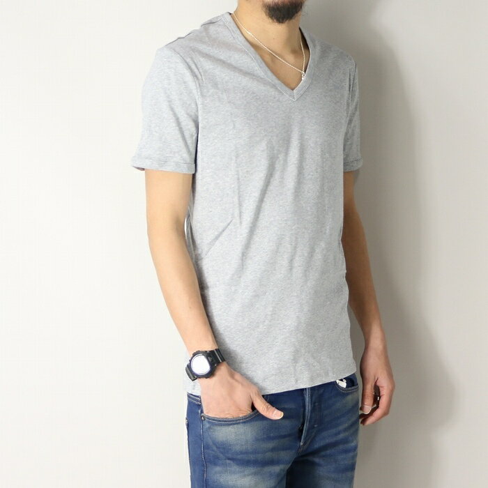 【定番2枚組】【G-STAR RAW ジースターロウ】 パックVネック半袖Tシャツ (グレー) ジースターロー gstar トップス パックTシャツ 二枚組 アンダーシャツ メンズ men's 国内正規品 インポート ブランド 海外ブランド 8756-124/D07207-124