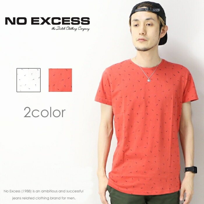 【NO EXCESS ノーエクセス NOEXCESS】 tシャツ 半袖 総柄 トップス メンズ men's