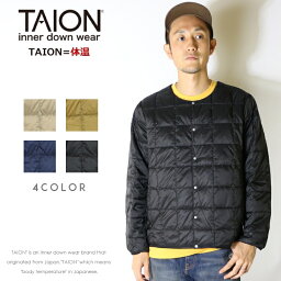 タイオン ダウンジャケット メンズ 【タイオン taion TAION】 インナーダウン ダウン ダウンジャケット クルーネック 体温 メンズ men's ドメスティック ブランド TAION-104 M-outer