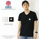【セール 40%OFF】【フランクリン マーシャル FRANKLIN & MARSHALL】 tシャツ 半袖 Vネック ポケット ロゴ 定番 アメカジ fran...