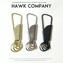 レザー キーケース（メンズ） 【Hawk Company ホークカンパニー】 キーホルダー キーリング キーケース レザー 鍵 小物 アクセサリー プレゼント グッズ メンズ レディース プレゼント ギフト 彼氏 男性 誕生日 記念日 父の日 ラッピング無料 7545