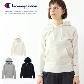 【Champion チャンピオン】 スウェット パーカー プルオーバー ワンポイント 長袖 トップス レディース lady's 国内正規品 インポート ブランド 海外ブランド CW-Q102