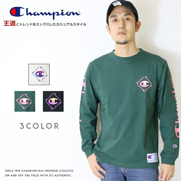 楽天エムズジーンズ【セール 40％OFF】【Champion チャンピオン】 長袖Tシャツ ロンt tシャツ クルーネック アクションスタイル トップス メンズ men's レディース 国内正規品 インポート ブランド 海外ブランド C3-R402