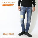 ヌーディージーンズ 【nudie jeans ヌーディージーンズ】 LEAN DEAN リーンディーン スリム テーパード リペア メンズ インポートブランド 海外 ブランド 国内正規品 52161-1167-N157 M-bottom